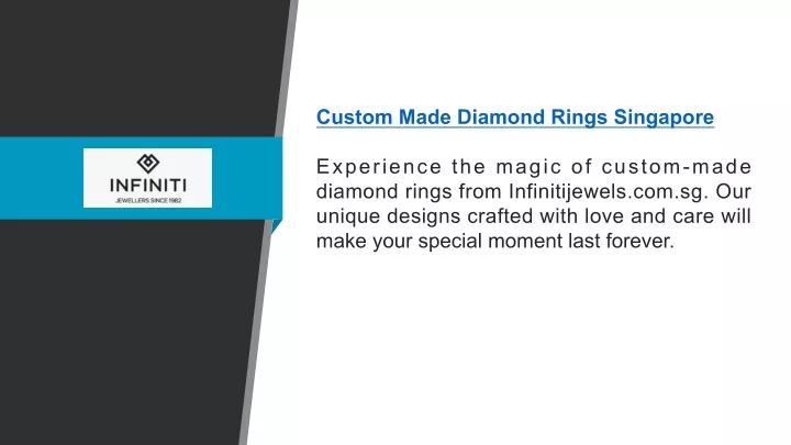 custom made diamond rings singapore