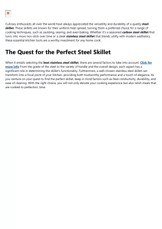 The best Side of steel skillet