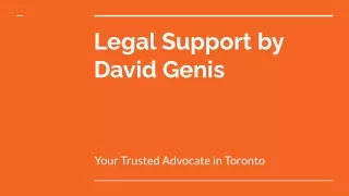 Legal support for accused individuals in Toronto
