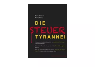 Ebook download Die Steuertyrannei German Edition  free acces
