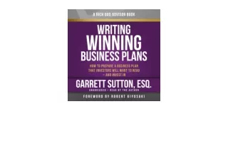 Download Rich Dad Advisors Writing Winning Business Plans How to Prepare a Busin
