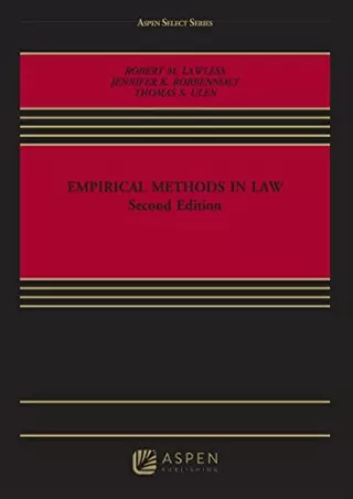 DOWNLOAD [PDF] Aspen Select Series: Empirical Methods in Law download