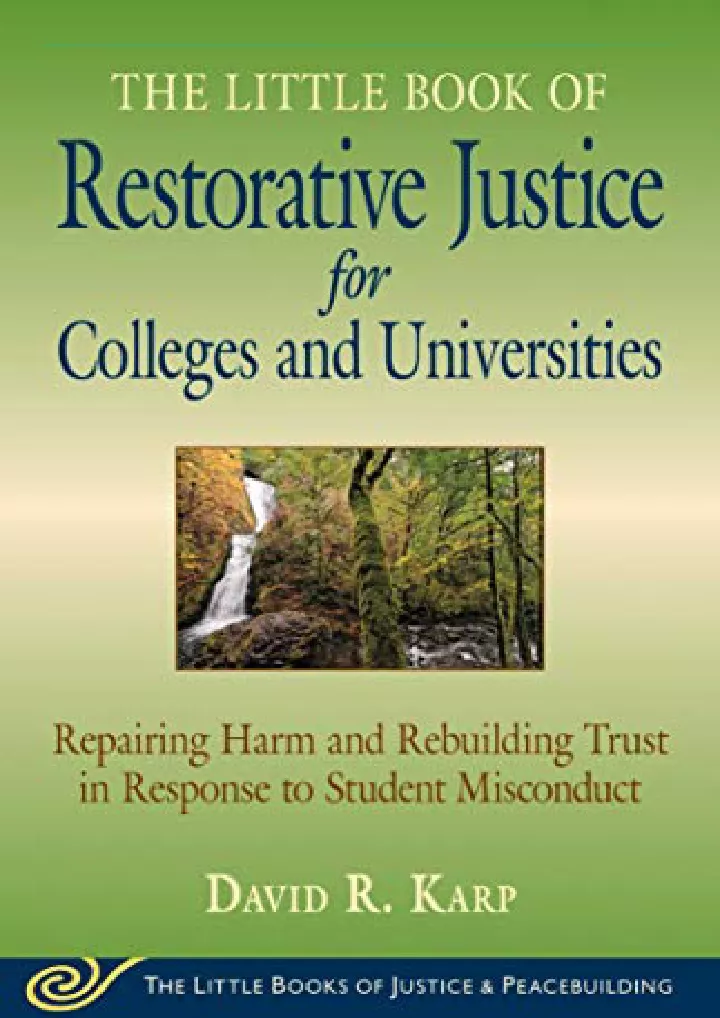 little book of restorative justice for colleges