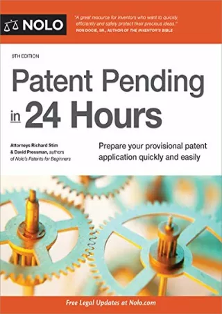 READ [PDF] Patent Pending in 24 Hours bestseller