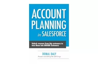 Kindle online PDF Account Planning in Salesforce Unlock Revenue from Big Custome
