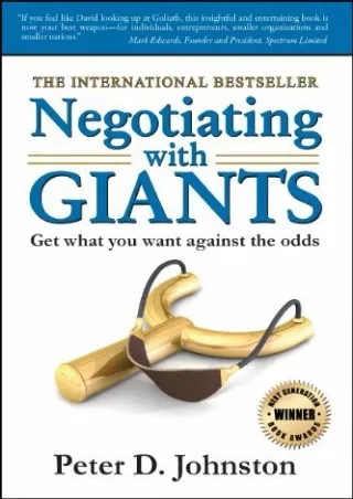 PDF Negotiating with Giants: Get What You Want Against the Odds Negotiating