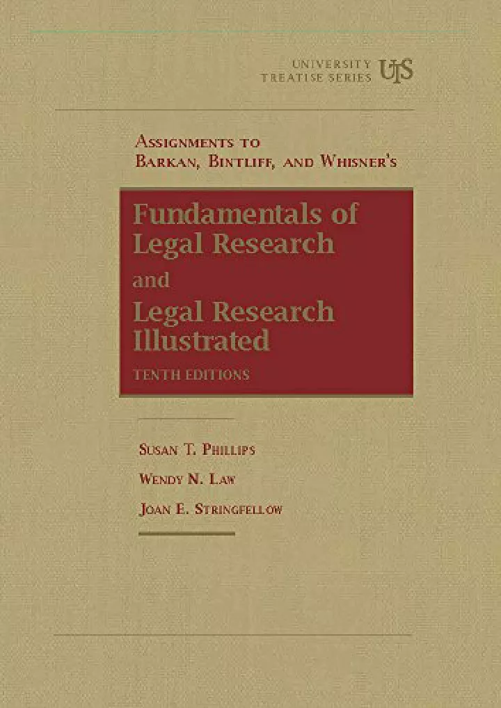 assignments to fundamentals of legal research