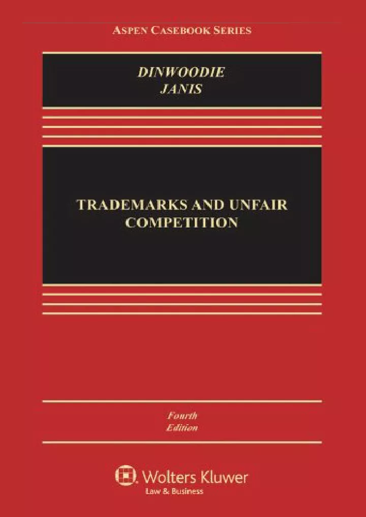 trademarks and unfair competition law and policy