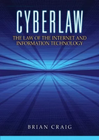 EPUB DOWNLOAD Cyberlaw: The Law of the Internet and Information Technology