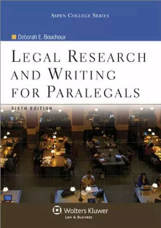 legal research writing for paralegals 6th edition