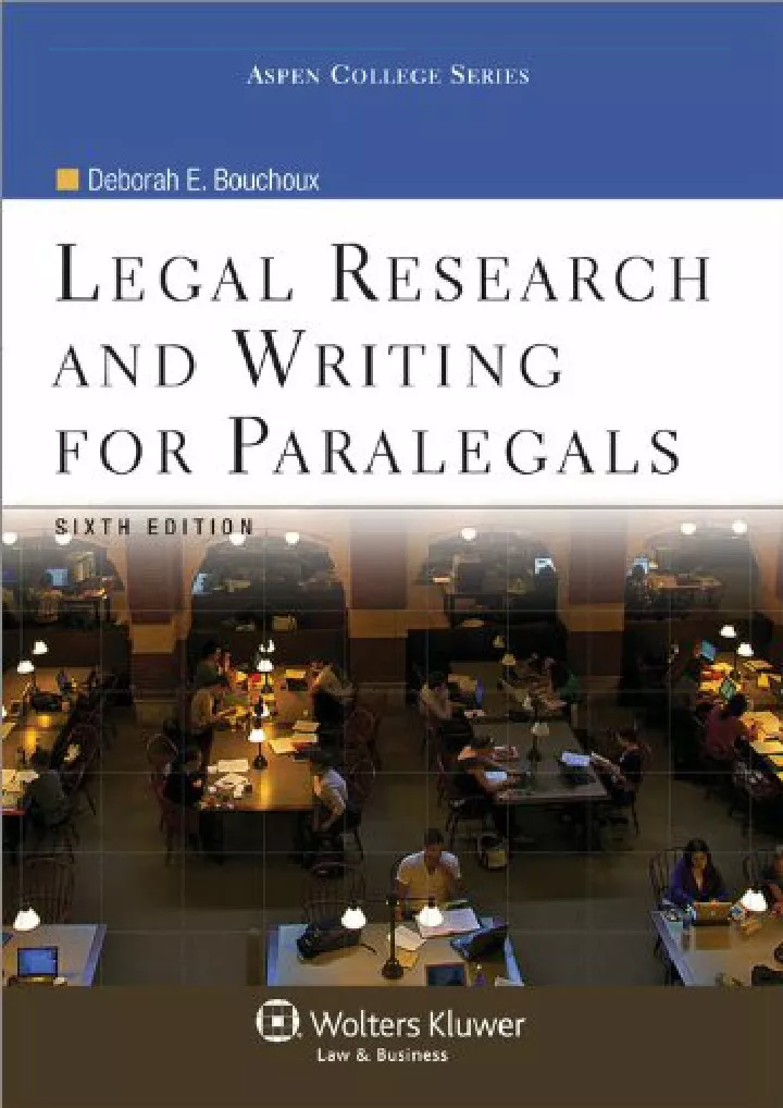 legal research analysis and writing 6th edition answers