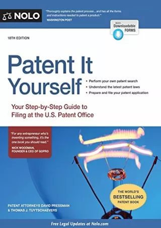 [PDF] READ Free Patent It Yourself: Your Step-by-Step Guide to Filing at th