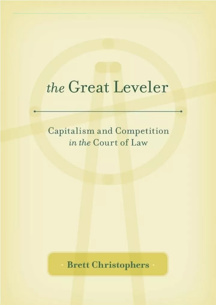 the great leveler capitalism and competition