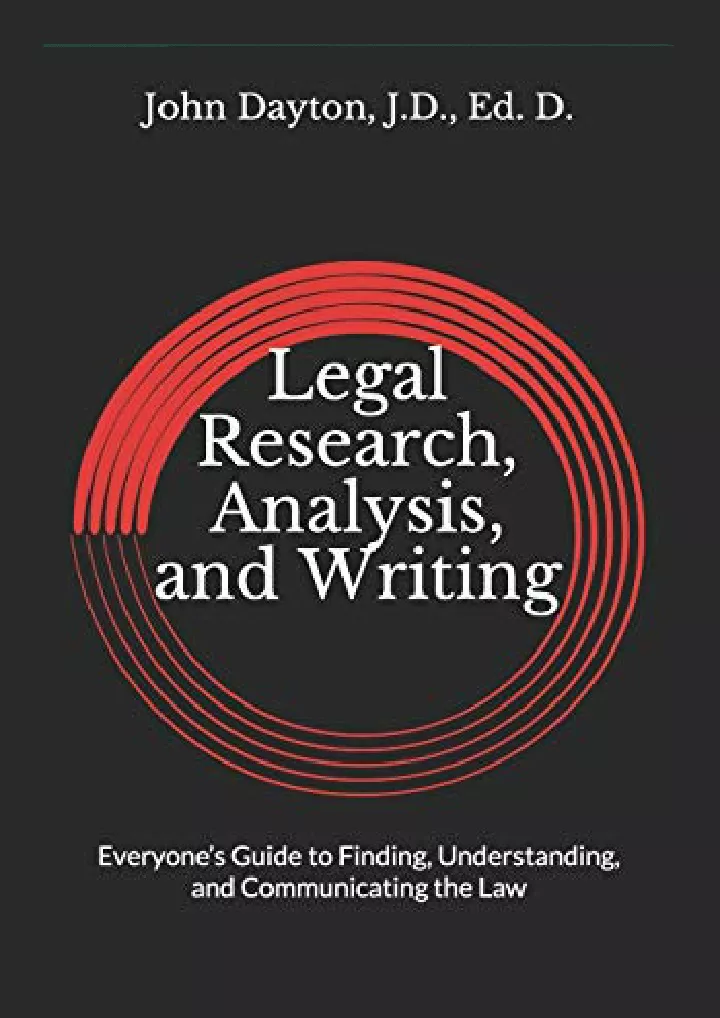 legal research analysis and writing everyone