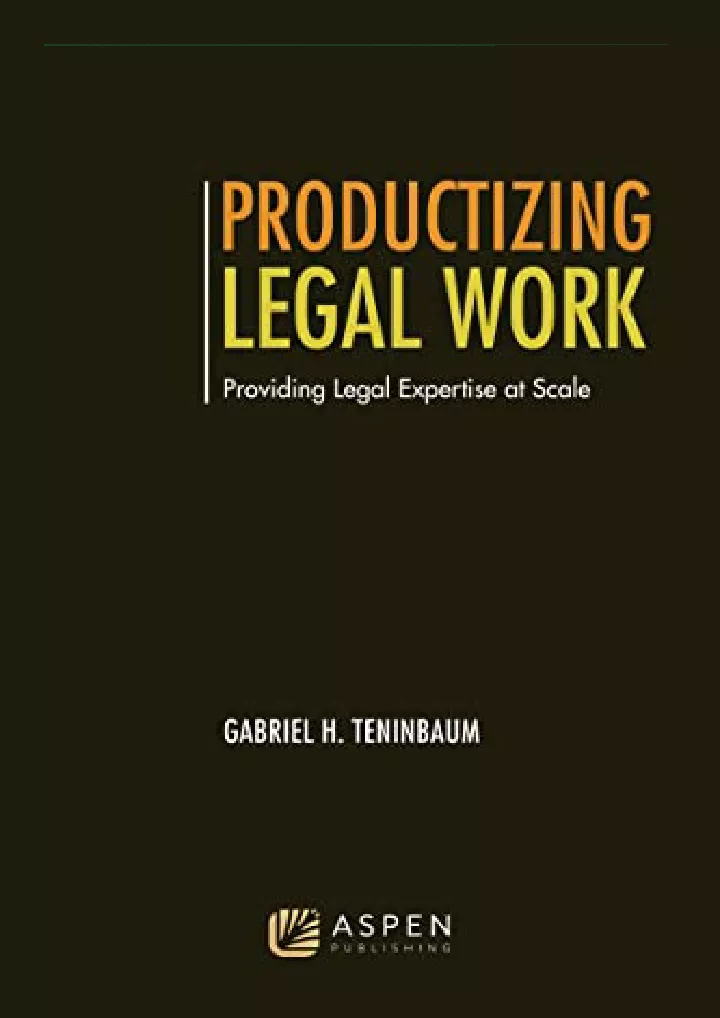 productizing legal work providing legal expertise