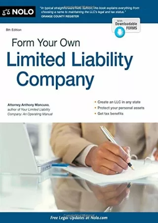 [PDF] DOWNLOAD EBOOK Form Your Own Limited Liability Company: Create An LLC