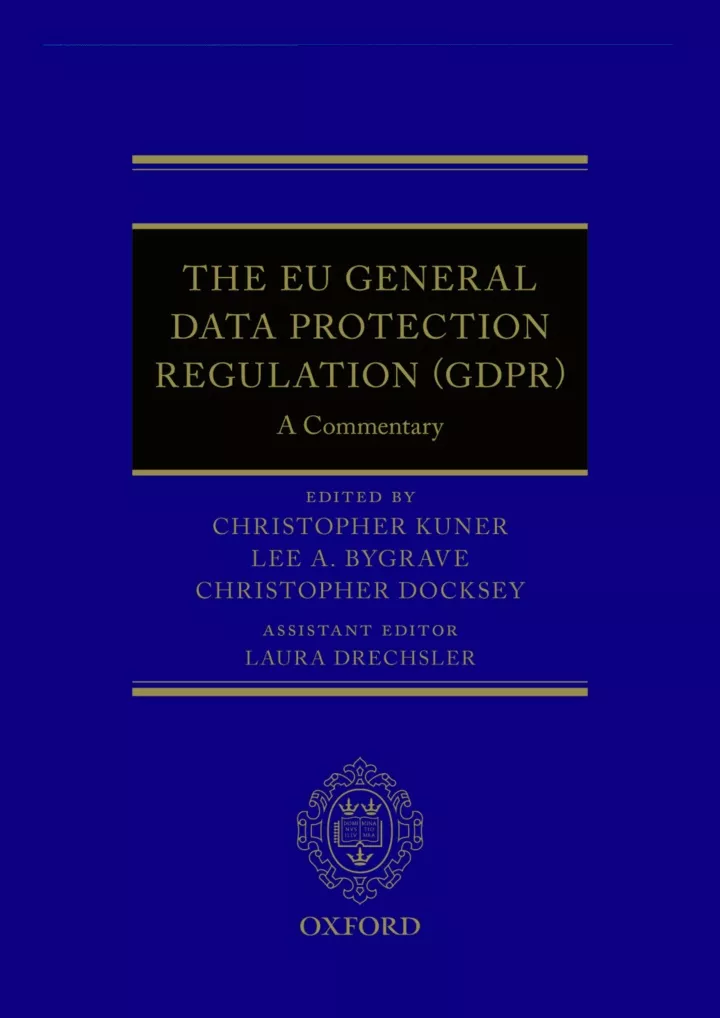 the eu general data protection regulation gdpr