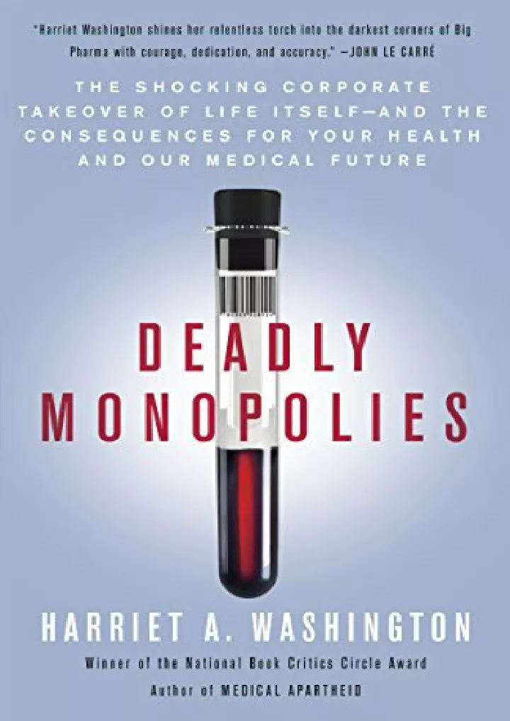 deadly monopolies the shocking corporate takeover
