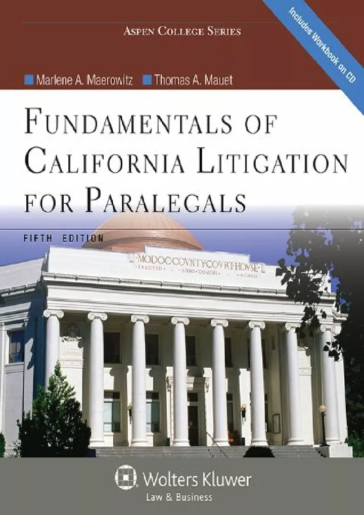 fundamentals of california litigation