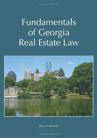 PDF Read Online Fundamentals of Georgia Real Estate Law download