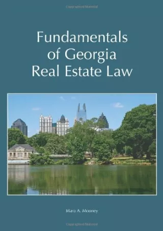 PDF Download Fundamentals of Georgia Real Estate Law epub