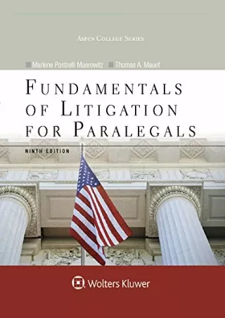 PDF KINDLE DOWNLOAD Fundamentals of Litigation for Paralegals (Aspen Parale