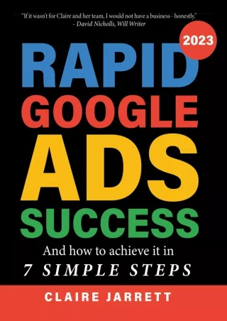 [PDF] DOWNLOAD EBOOK Rapid Google Ads Success: And how to achieve it in 7 S