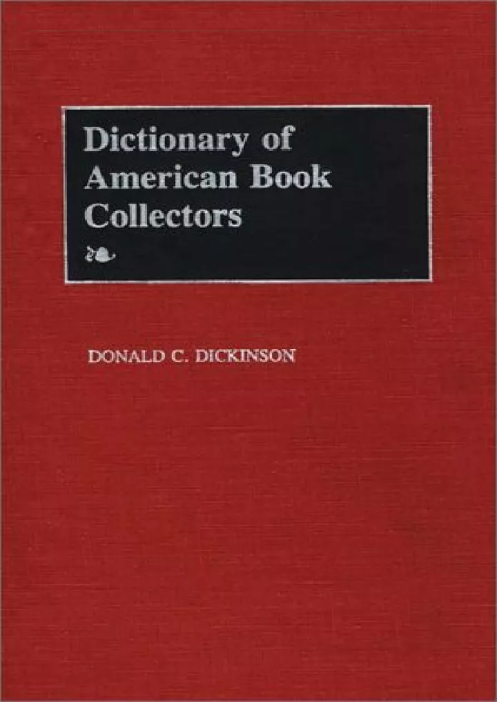 dictionary of american book collectors download