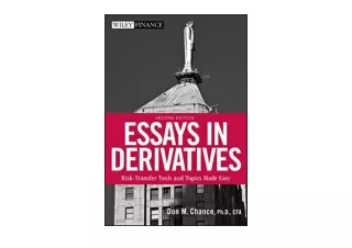 Kindle online PDF Essays in Derivatives Risk Transfer Tools and Topics Made Easy