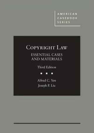 DOWNLOAD [PDF] Copyright Law, Essential Cases and Materials (American Caseb