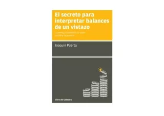 Ebook download El secreto para interpretar balances de un vistazo La ventaja com