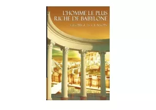 Download PDF L Homme Le Plus Riche de Babylone The Richest Man in Babylon French