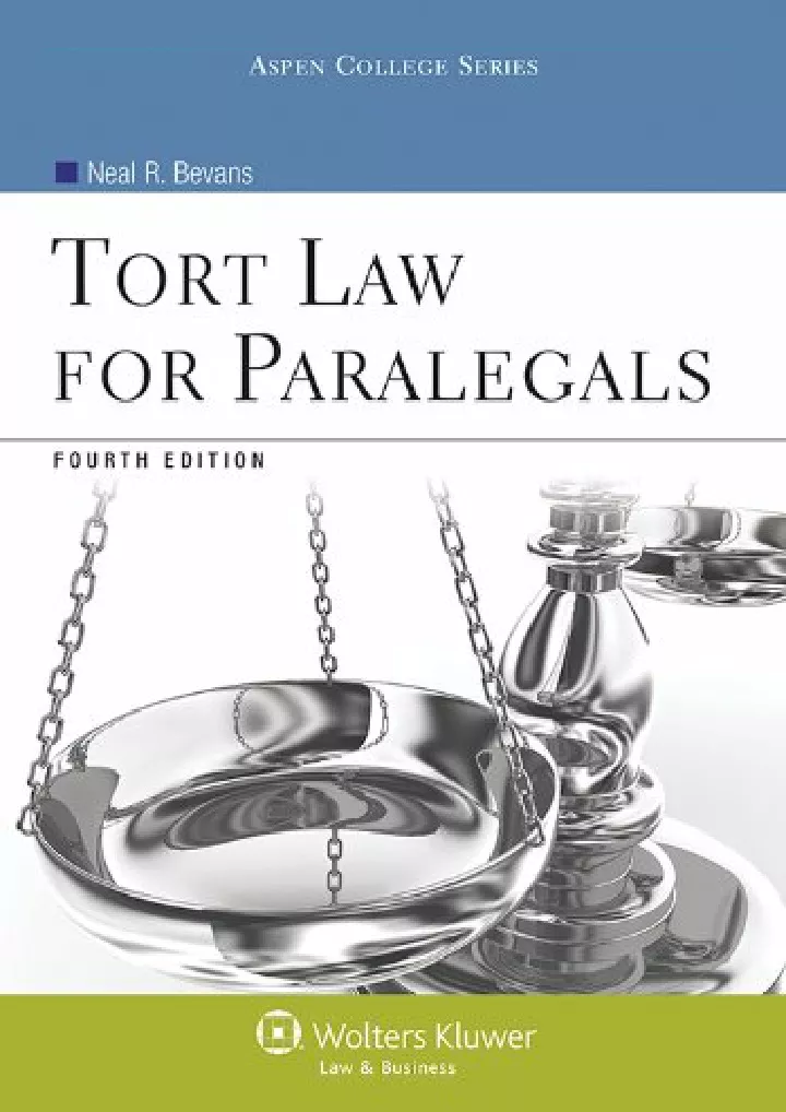 tort law for paralegals fourth edition aspen