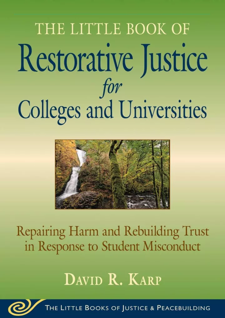 little book of restorative justice for colleges