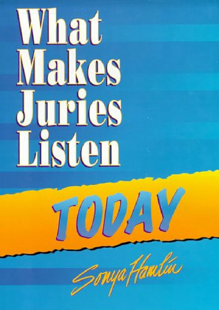 what makes juries listen today download pdf read