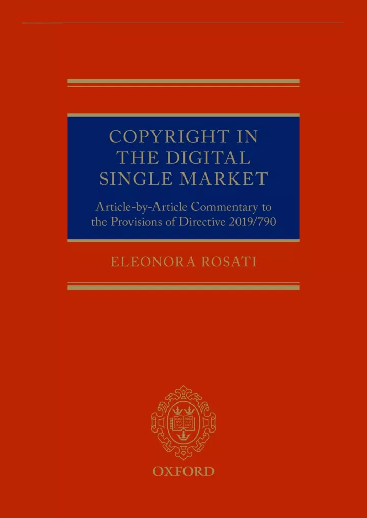 copyright in the digital single market article