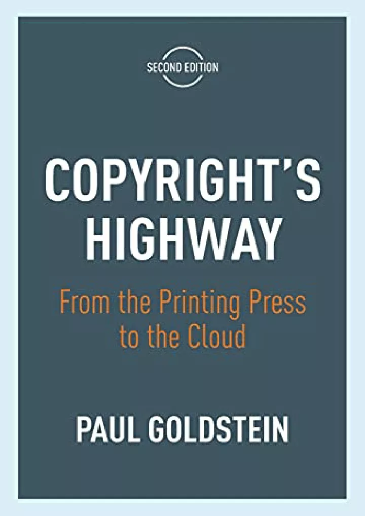 copyright s highway from the printing press