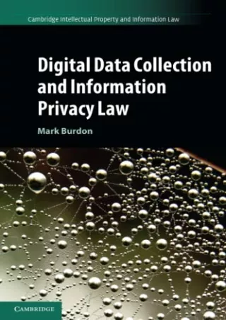 [PDF] DOWNLOAD FREE Digital Data Collection and Information Privacy Law (Ca