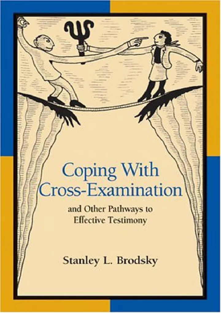 coping with cross examination and other pathways