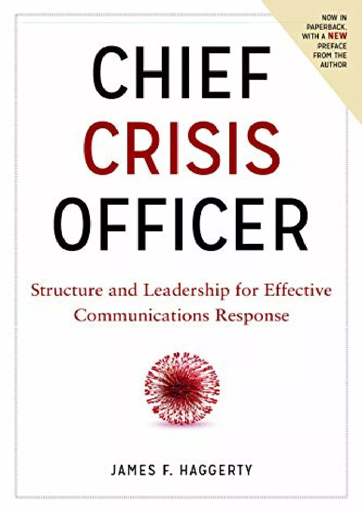 chief crisis officer structure and leadership