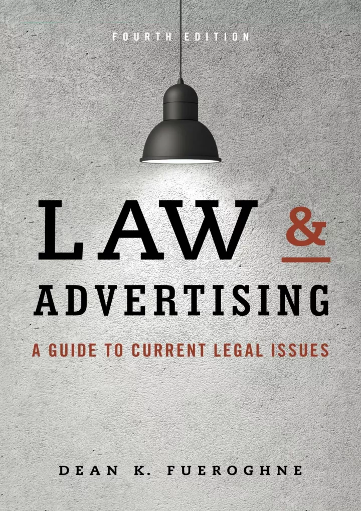 law advertising a guide to current legal issues