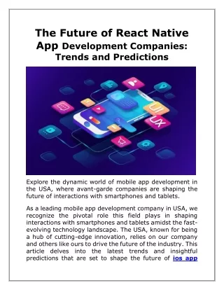 The Future of React Native App Development Companies