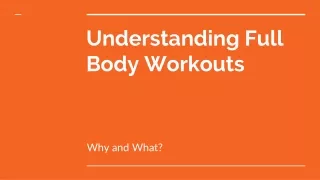 Understanding Full Body Workouts