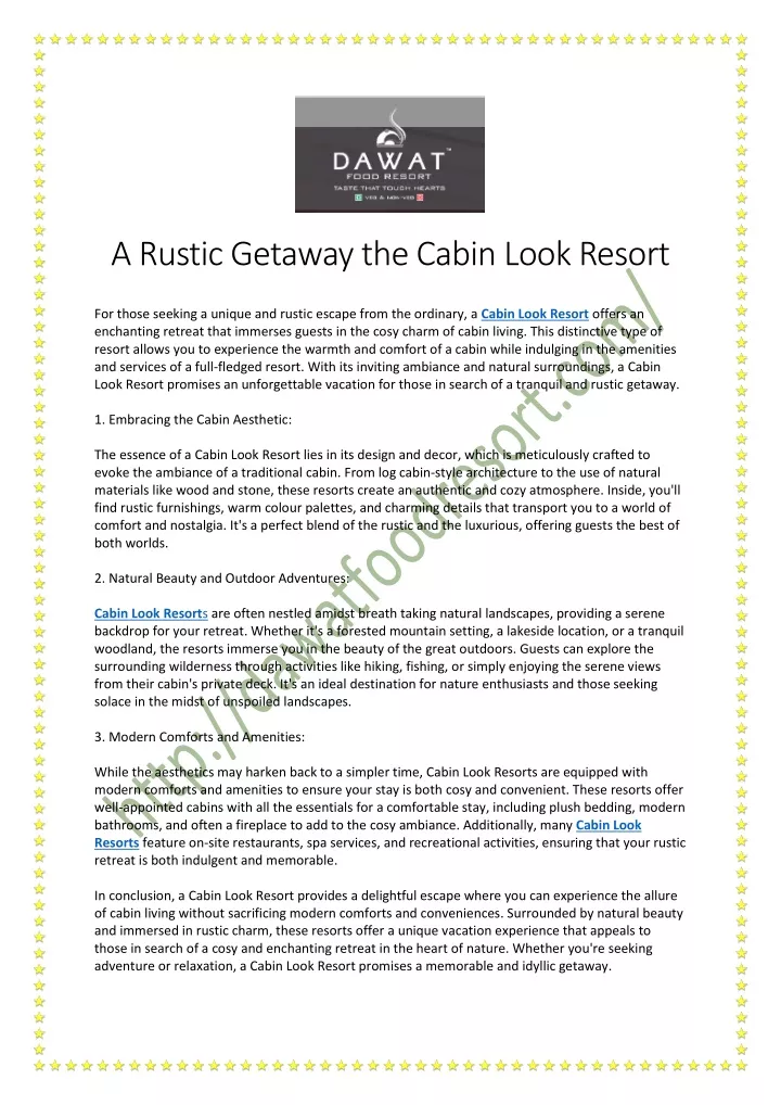 a rustic getaway the cabin look resort