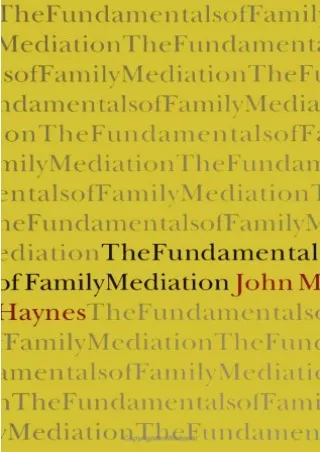 Download [PDF] The Fundamentals of Family Mediation (SUNY Series (SUNY series in