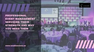 professional event management services their