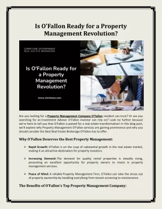 Is O'Fallon Ready for a Property Management Revolution