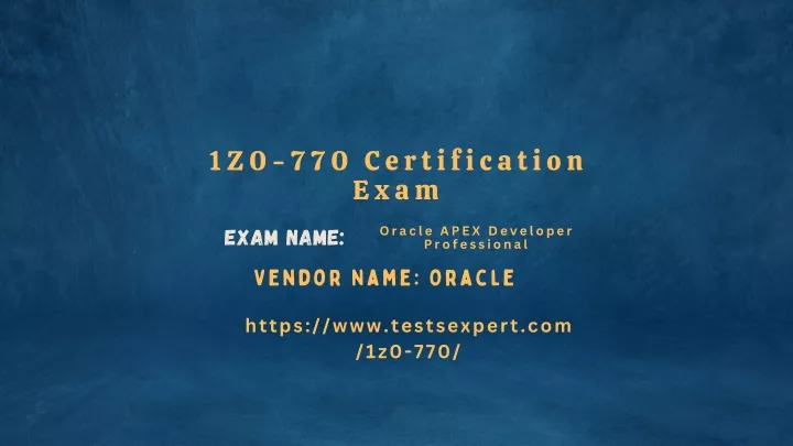 1z0 770 certification exam