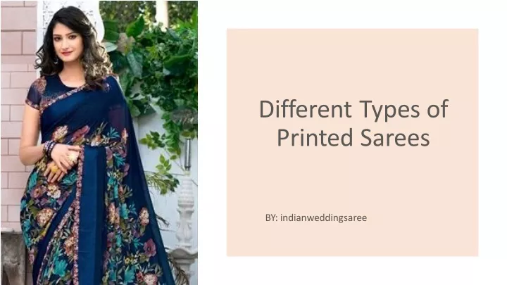 different types of printed sarees