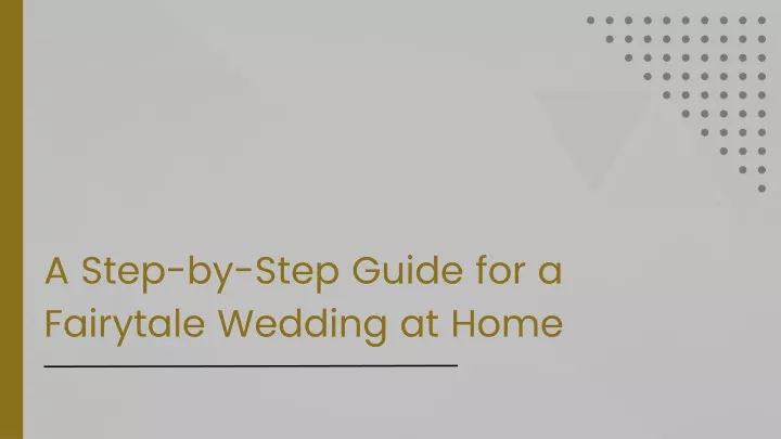 a step by step guide for a fairytale wedding
